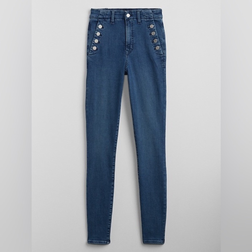 GAP High Rise Universal Legging Jeans With Button Pockets